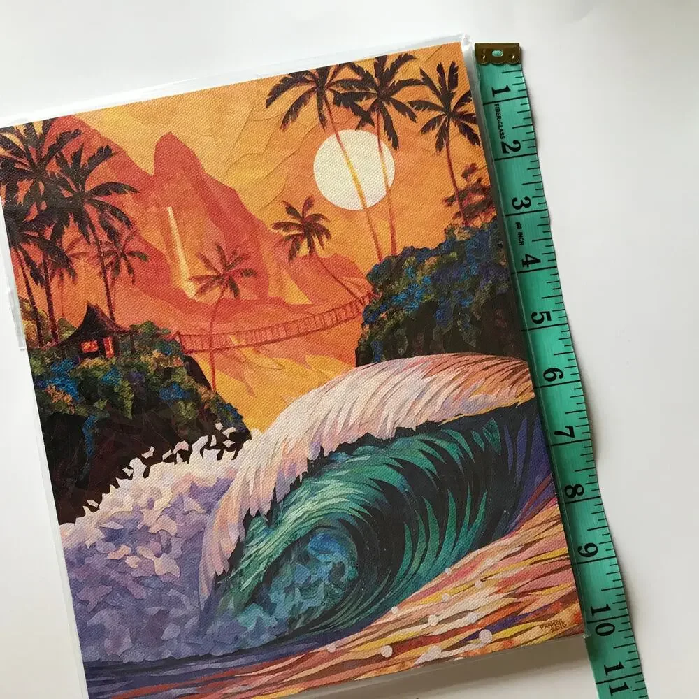 Bundle of TWO (2) Patrick Parker Foam Mounted Tropical Wall Art Prints 8x10